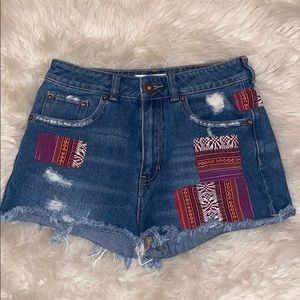 PacSun Jean Shorts with stitching